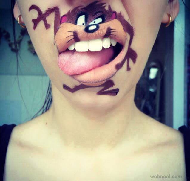 lip painting funny