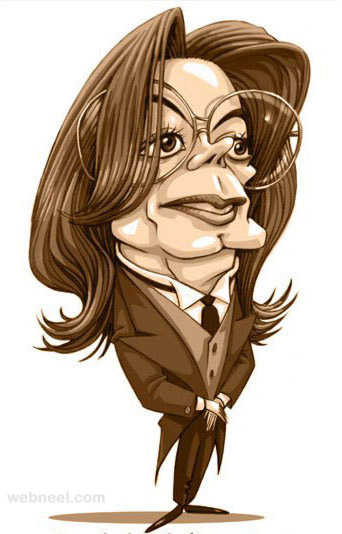 michael jackson caricature by mahesh