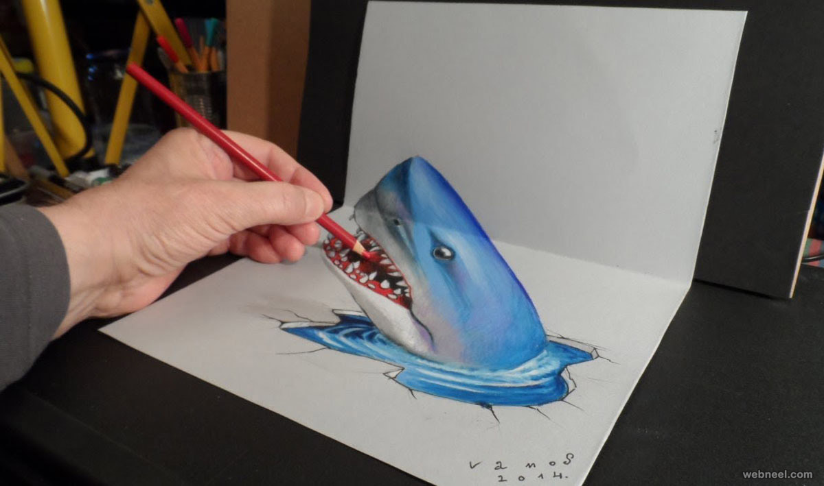 fish 3d drawing