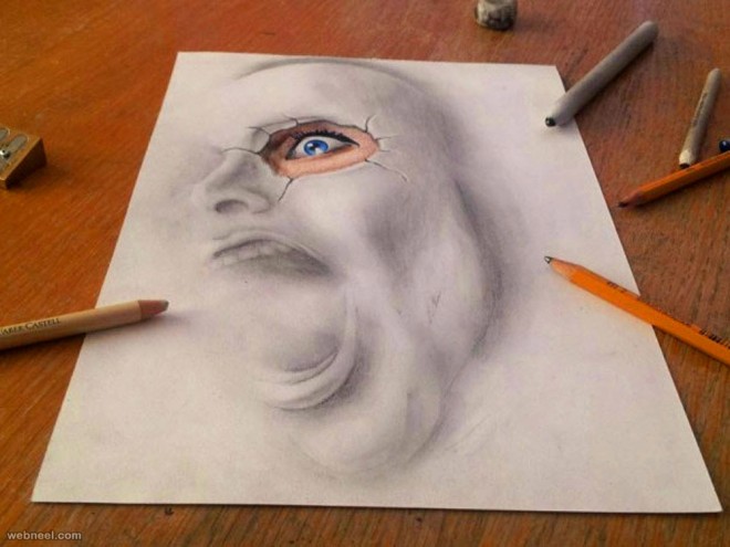 face 3d drawing by texnh3d2