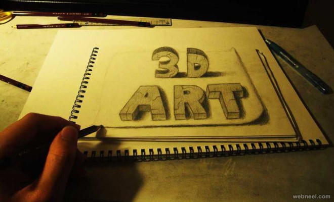 3d text drawing