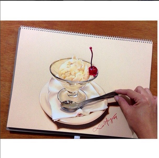 hyper realistic drawing by liehong