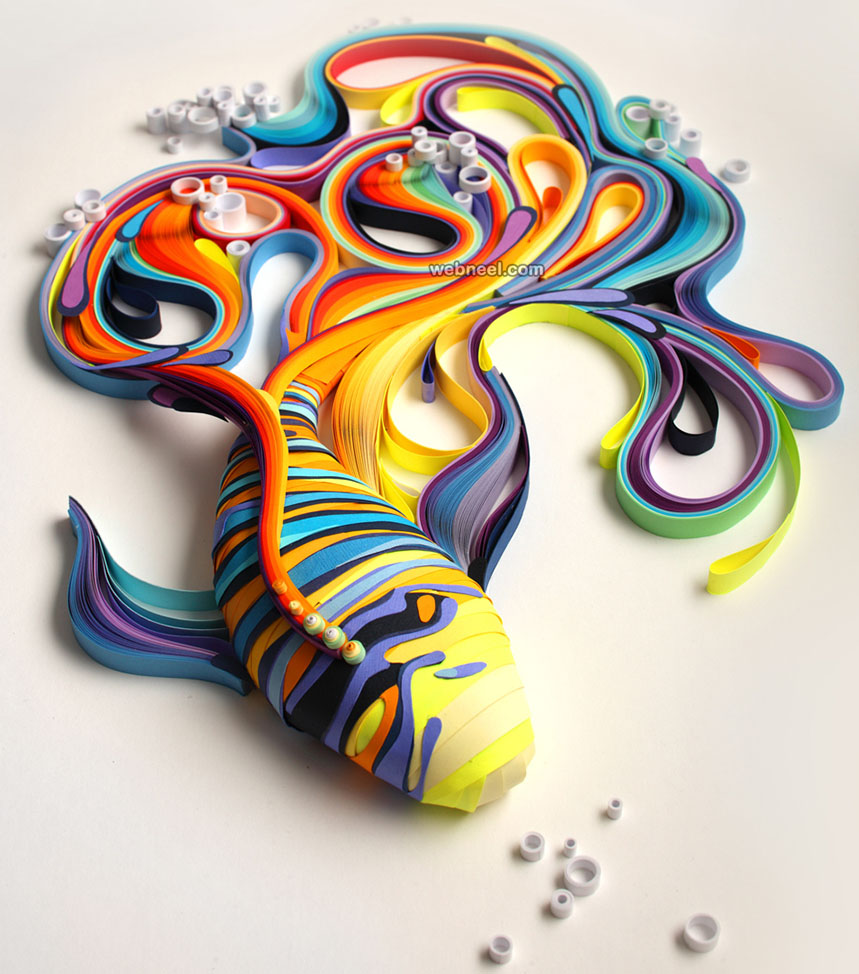fish quilling art by yulia