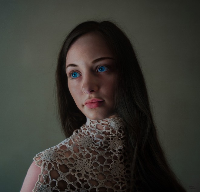 hyper realistic portrait painting by marco grassi