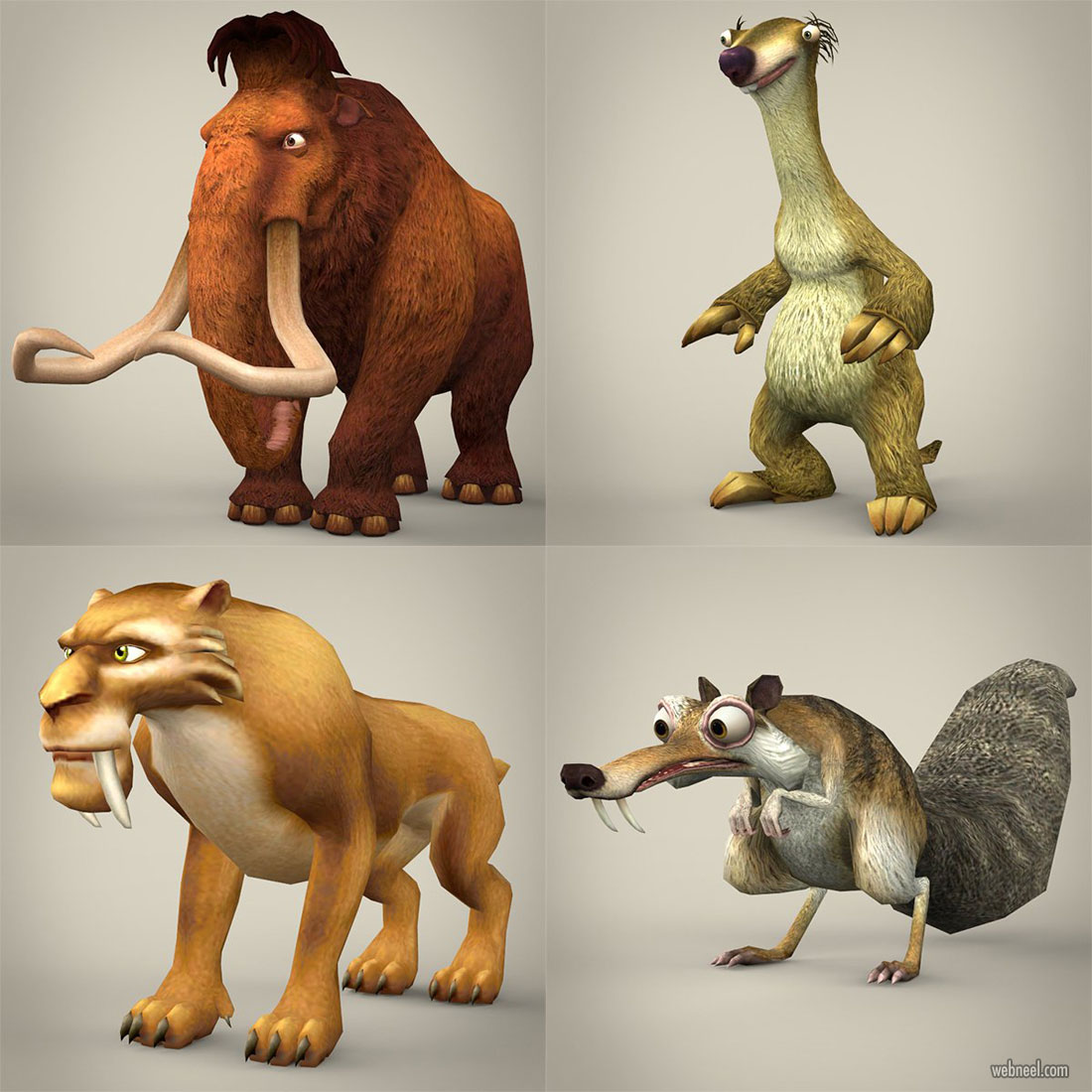 3d model iceage animals by gamingarts