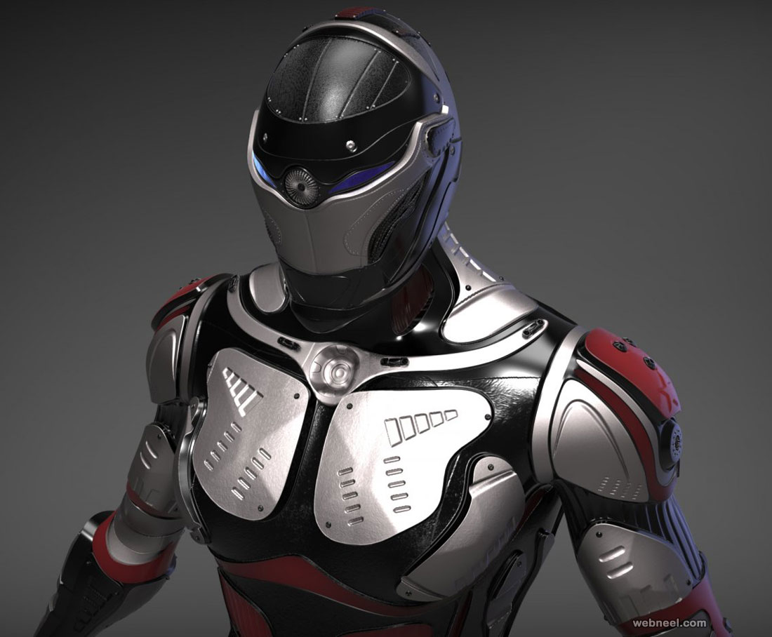 3d model robot scifi character