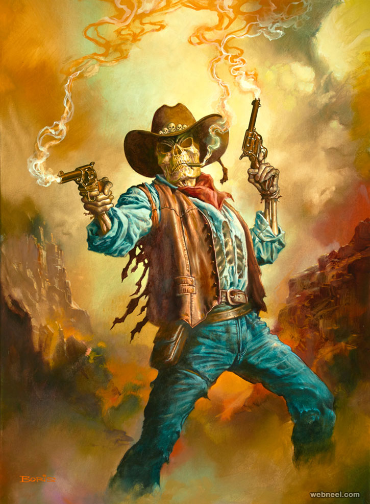 boris vallejo painting gunslinger