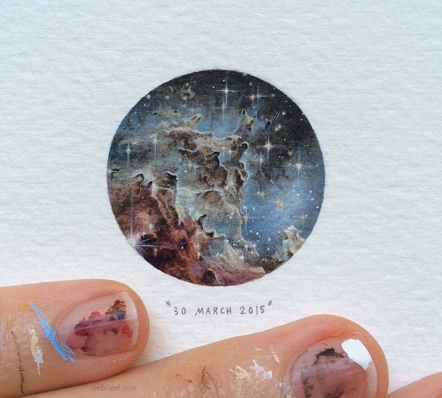miniature painting artwork earth by lorraine loots