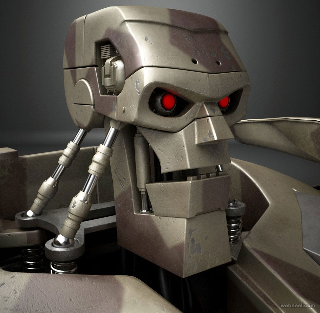 3d model robot warrior