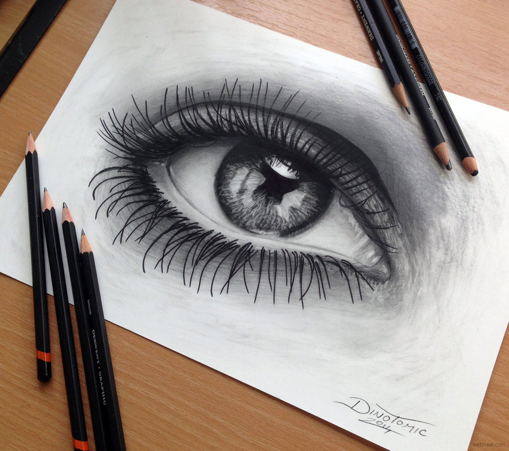 eye pencil drawing