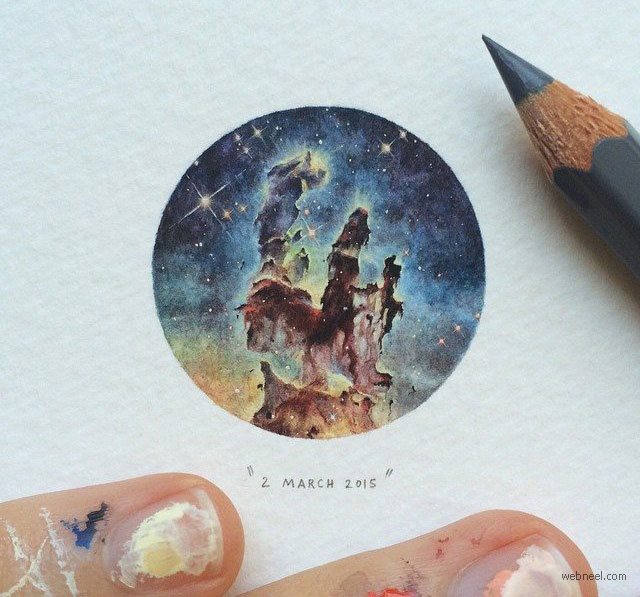 miniature painting artwork earth