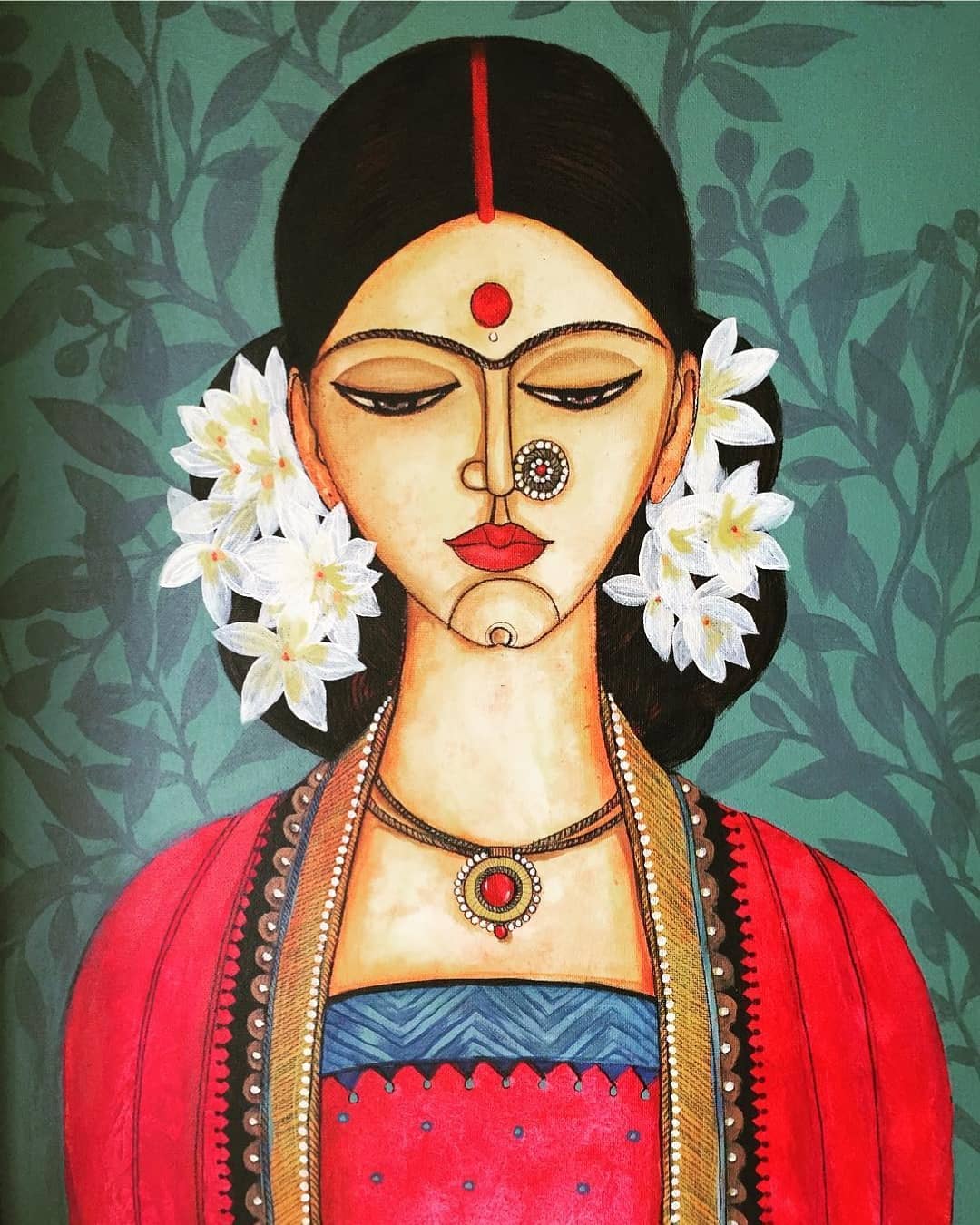 indian painting woman