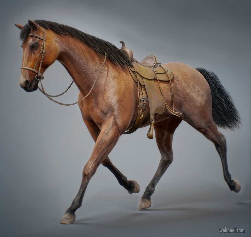 3d model horse animal