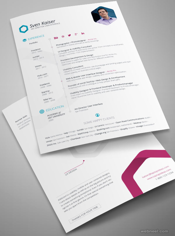 sample resume design by svenkaiser
