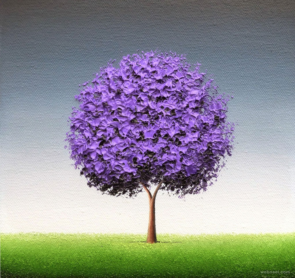 20 Beautiful Tree Paintings and Colorful painting ideas