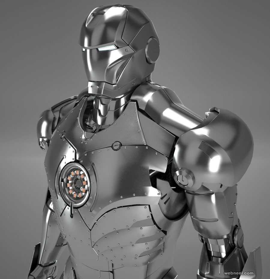 3d model robot ironman