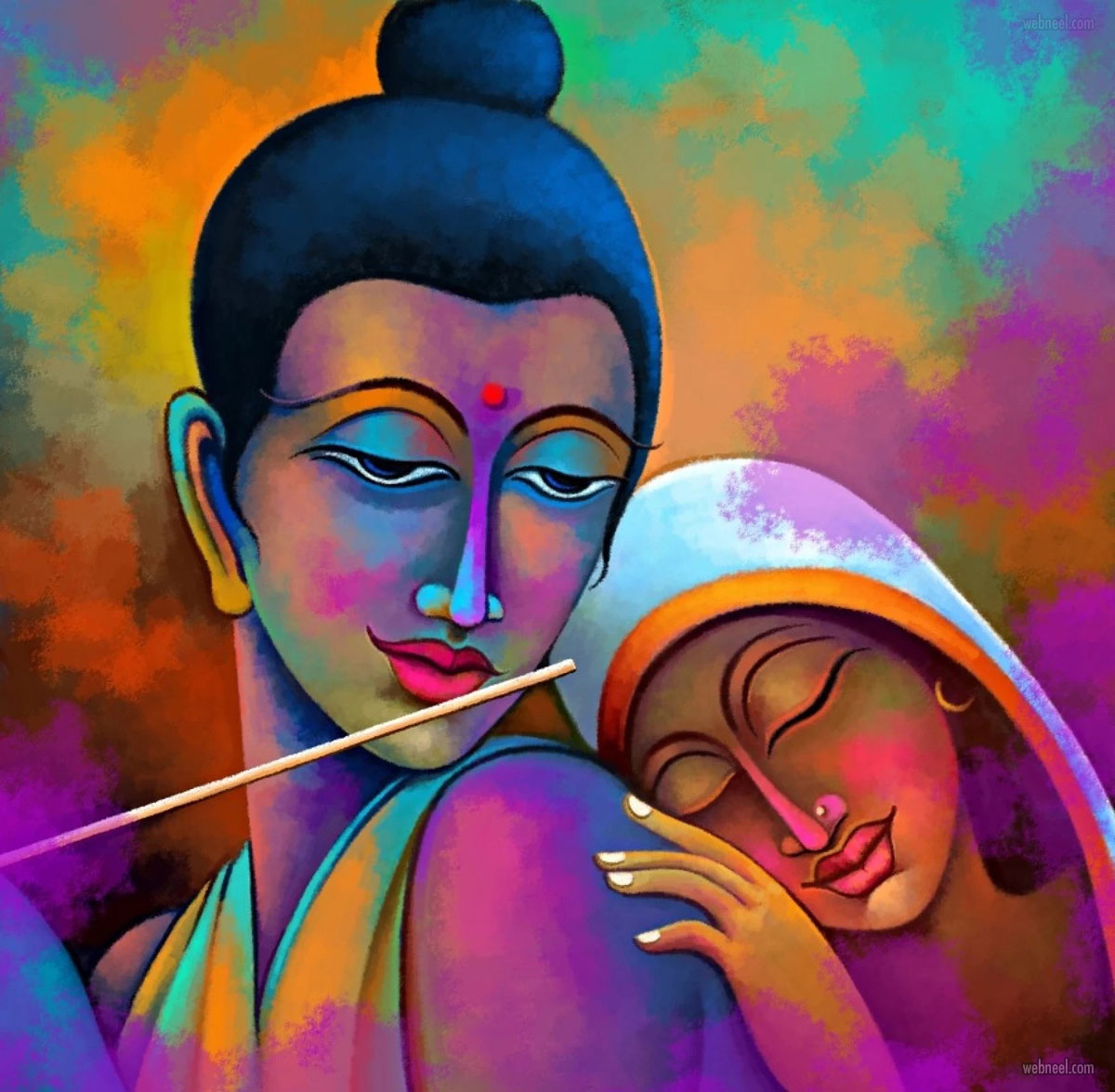 radha krishna painting by artfactory