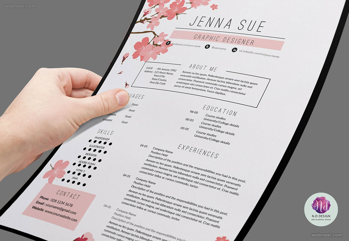 creative resume design by nhungnguyen