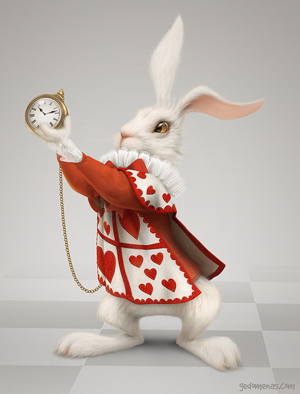digital illustration art rabbit