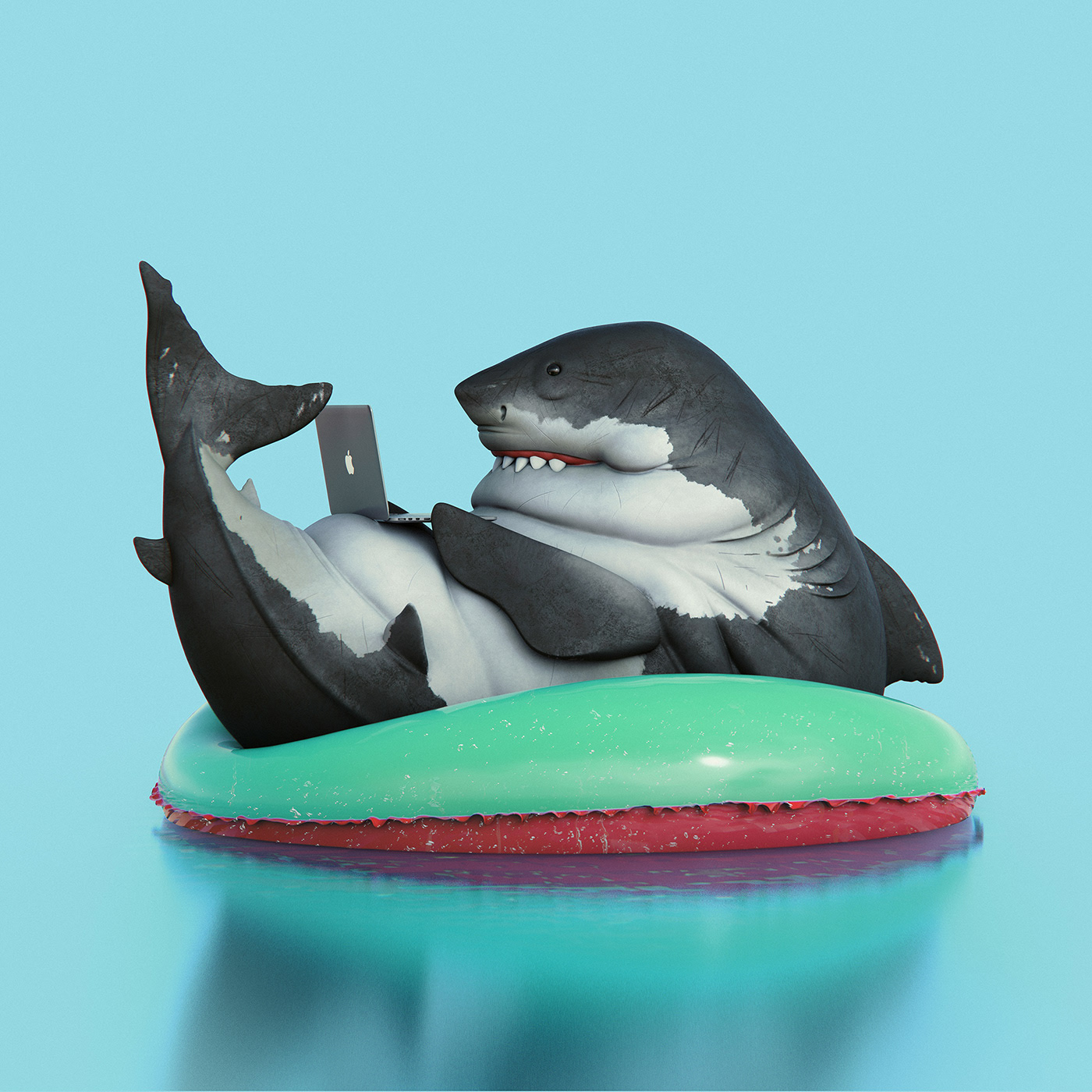 3d model shark by guodong zhao