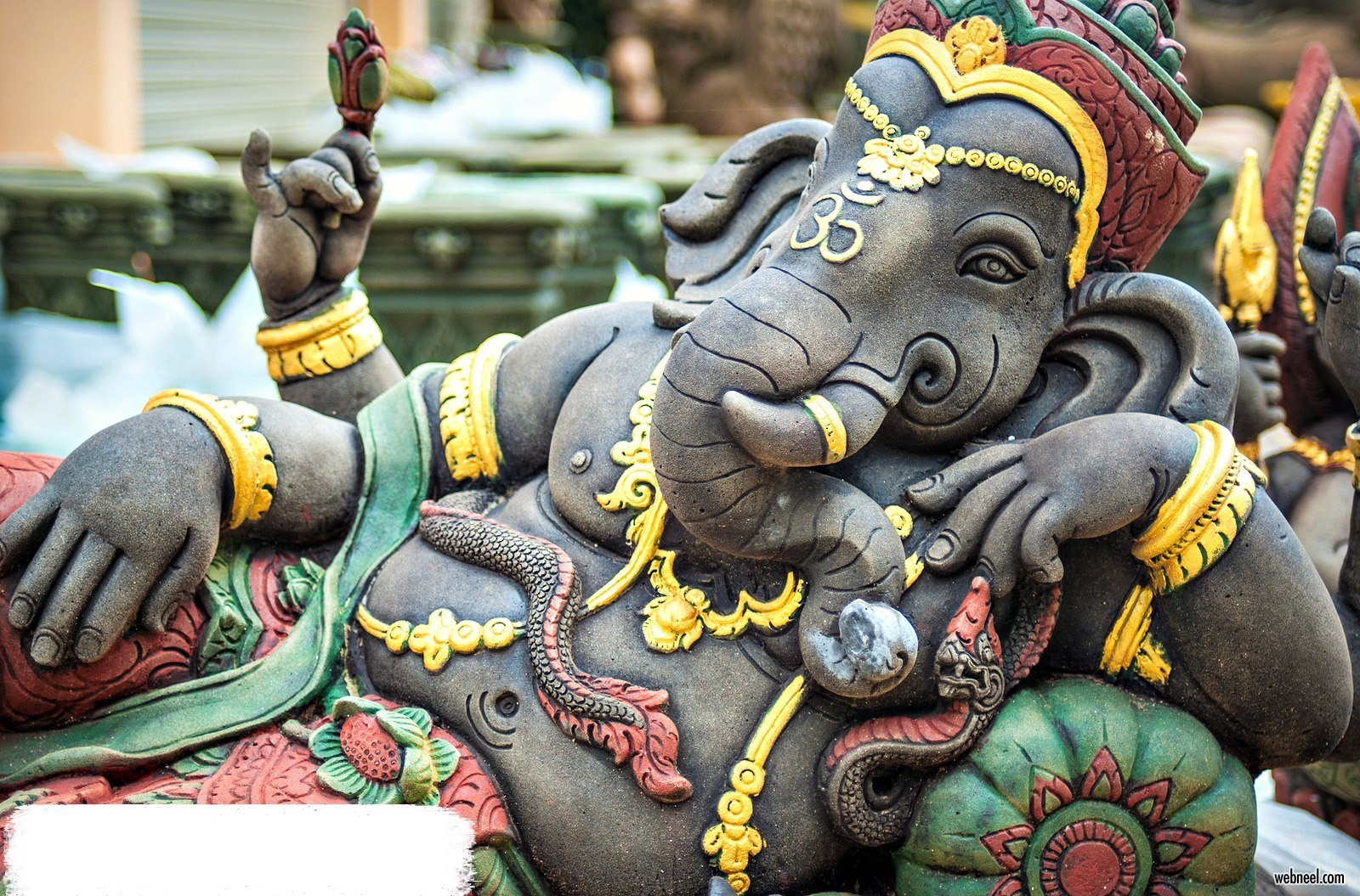 indian god cement sculpture ganesh elephant
