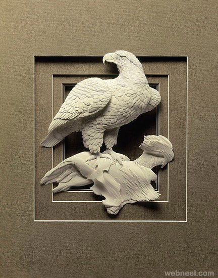 eagle paper sculpture