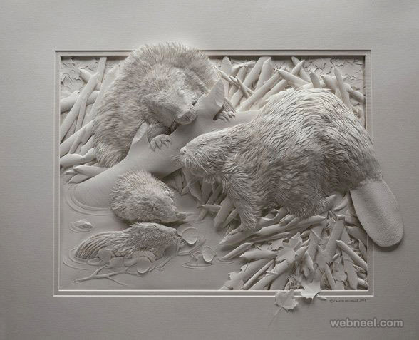 paper sculpture by calvin nicholls