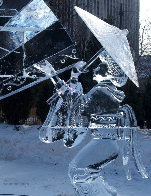 ice sculptures woman