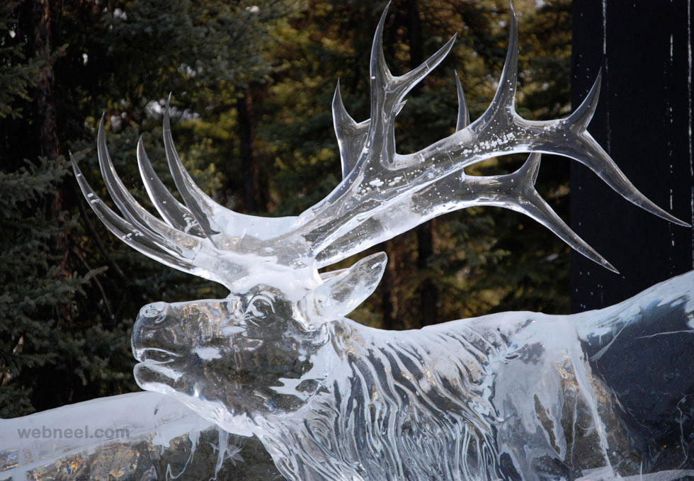 ice sculpture animal