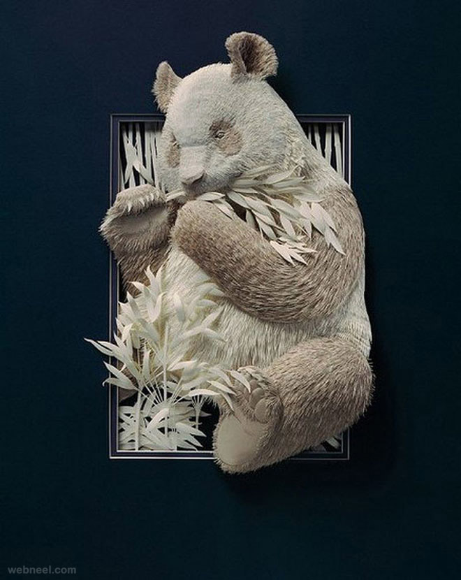 paper sculpture bear