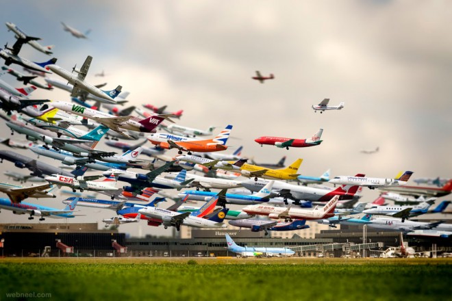 time lapse photography airport