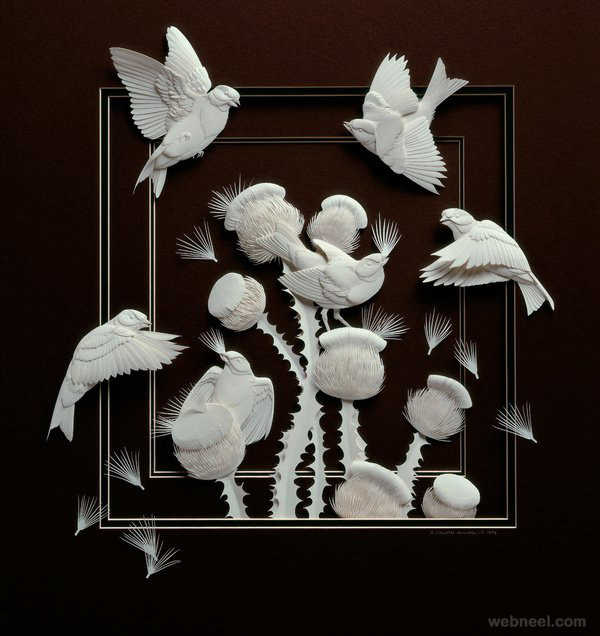 paper sculpture bird