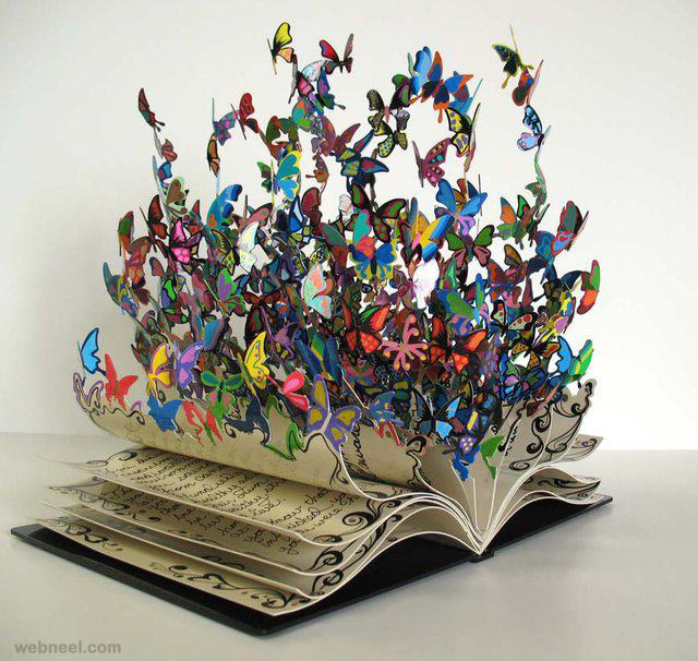 book art butterfly