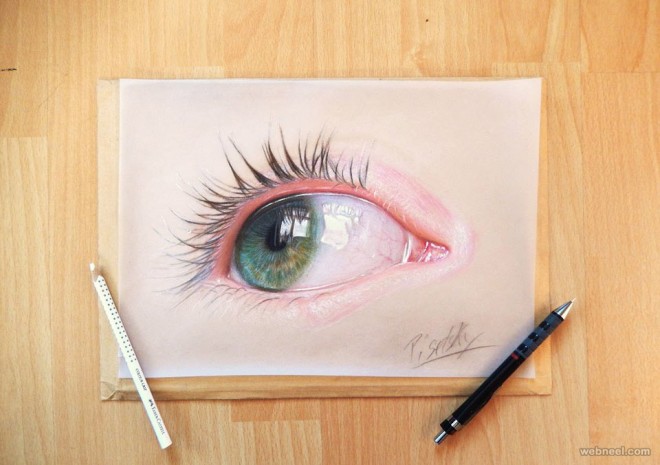 human eye pencil drawing by andrew pisetsky