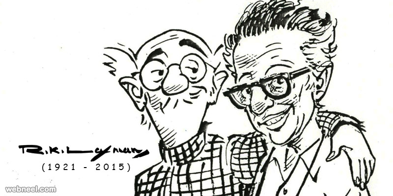 newspaper cartoon sketches by rk laxman
