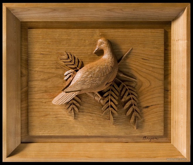 bird wood wall sculpture johnbryan