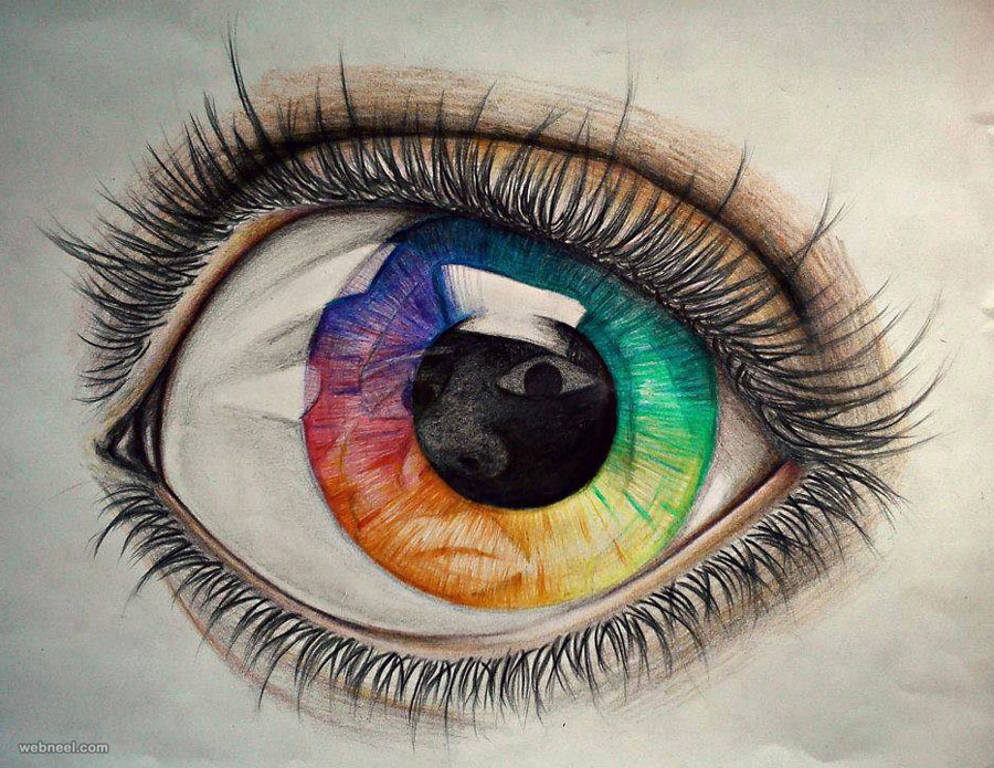 drawing of eye