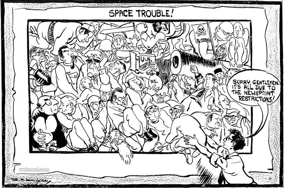 20 Best Editorial Cartoons by famous Indian cartoonist RK Laxman
