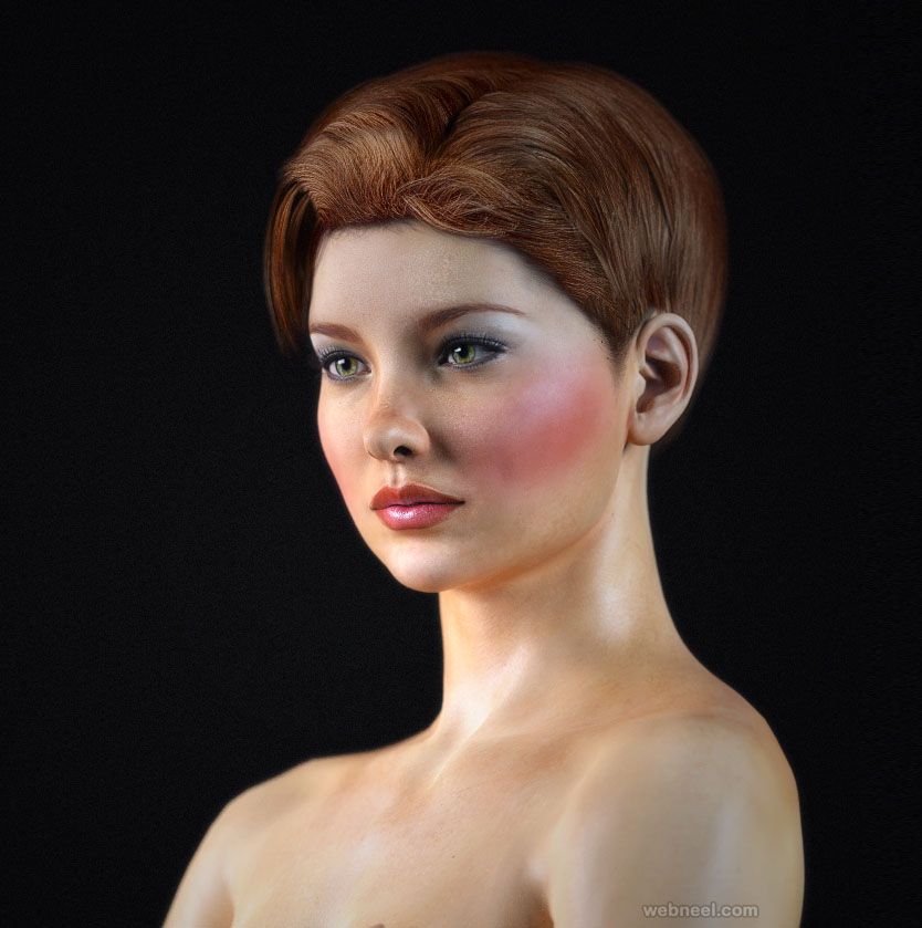 cathy 3d girl model design
