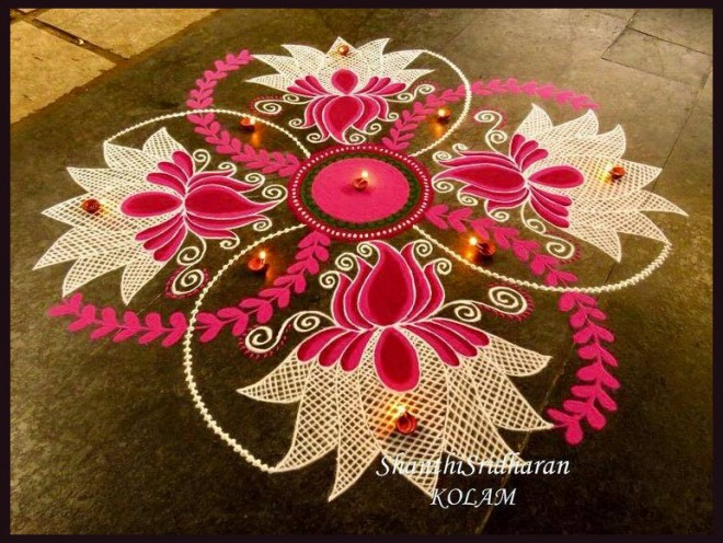 diwali rangoli design by shanthisridharan