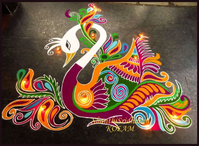 diwali rangoli design by shanthisridharan