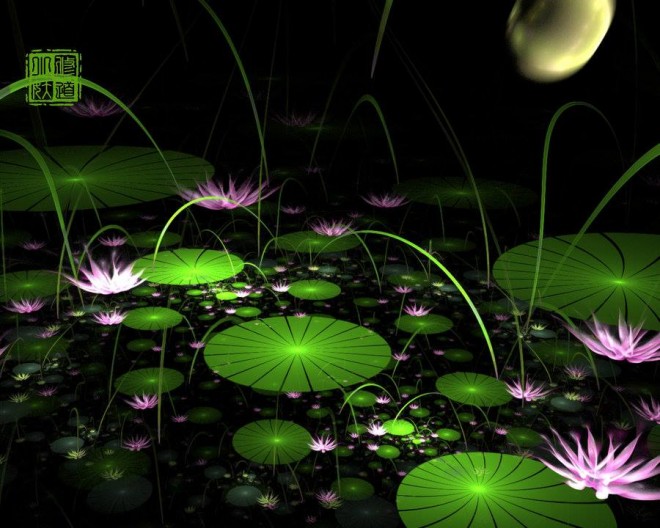 lotus digital art by fractist