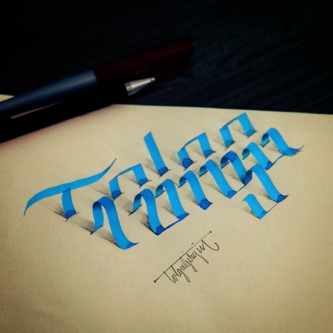 tolga 3d calligraphy by tolga girgin
