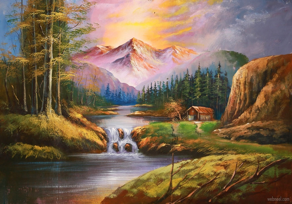 Landscape Oil Painting Scenery 1 - How To Do Landscape Oil Painting