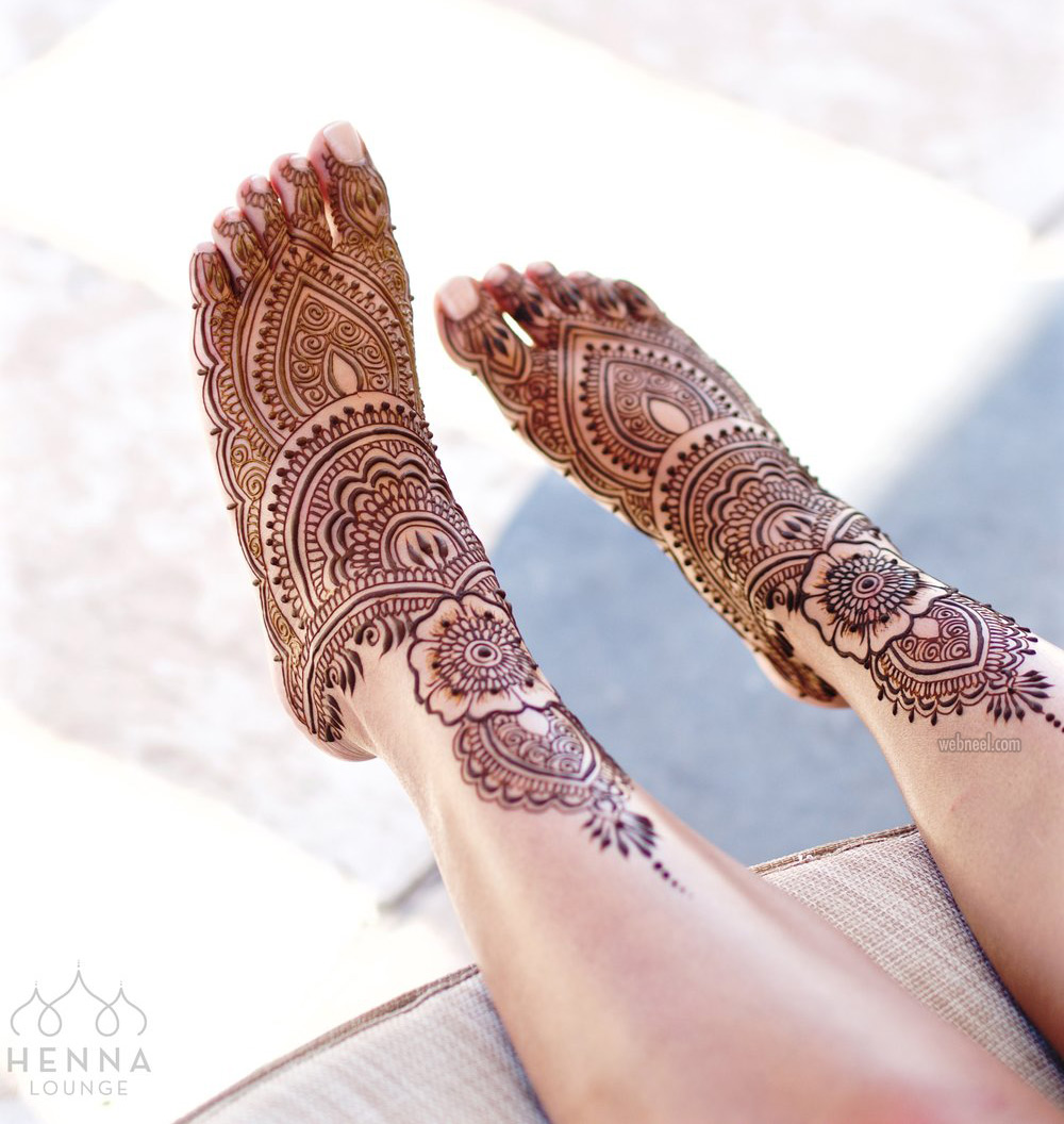 leg foot mehndi design by darcy vasudev