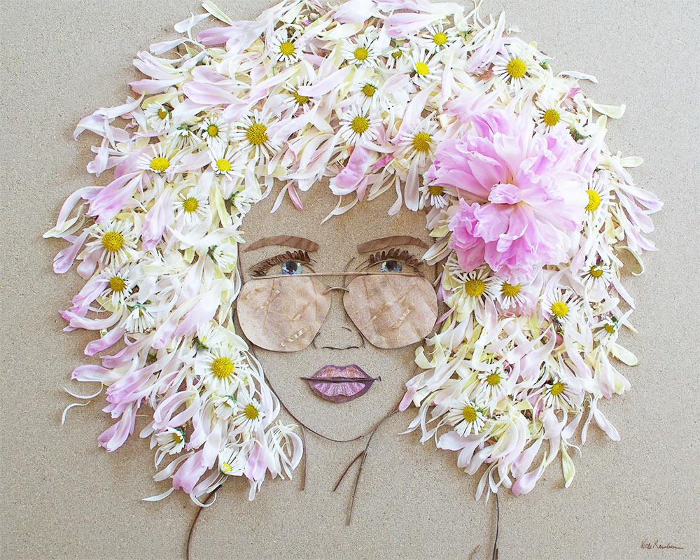 flowergirl flower art portrait by vicky brooke