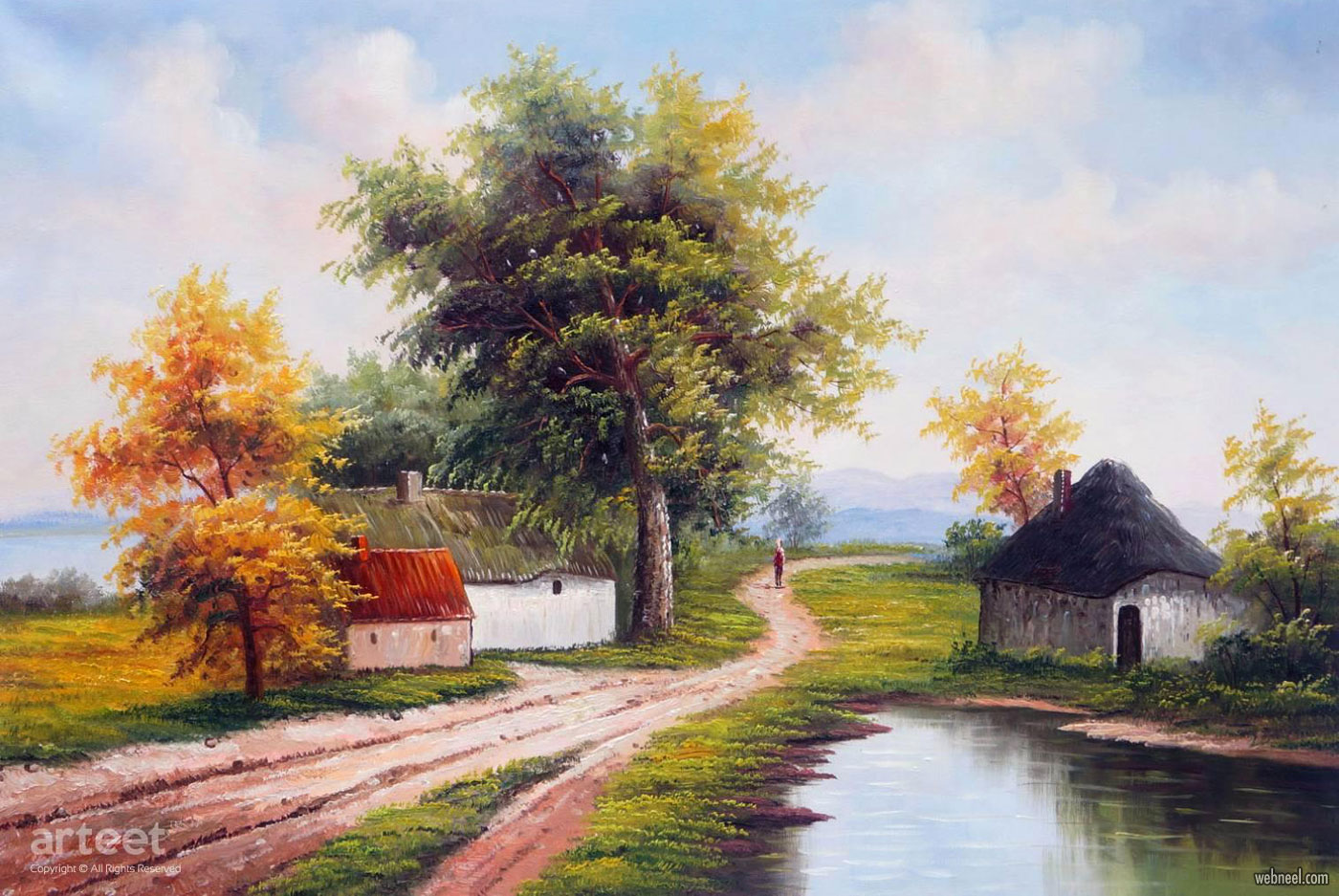 landscape oil painting summer