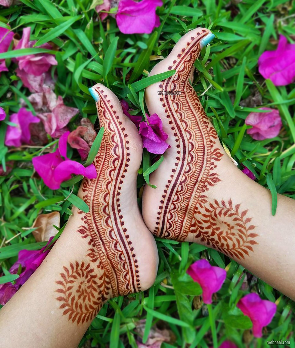 mehndi design leg foot by darcy vasudev