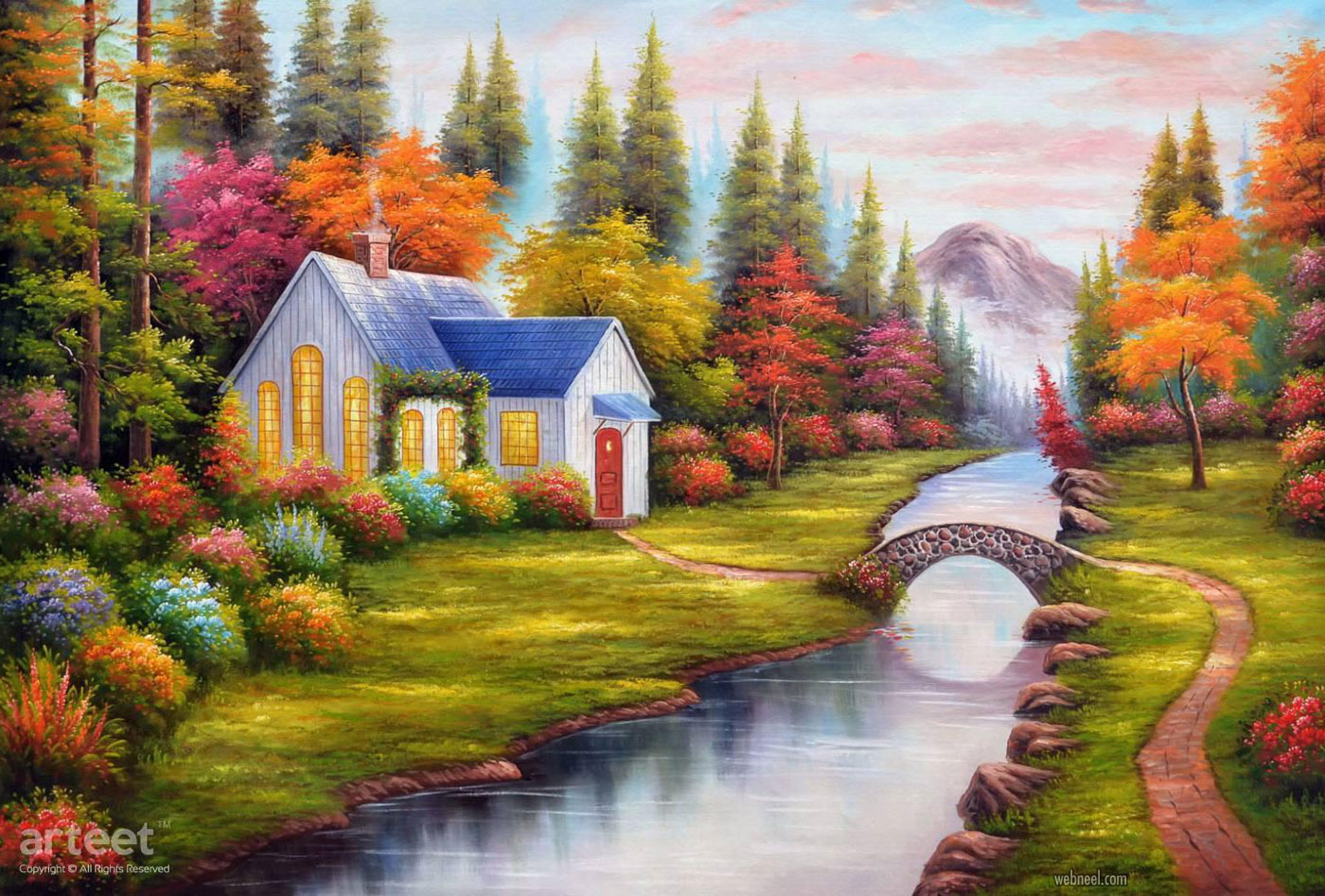 landscape oil painting by arteet