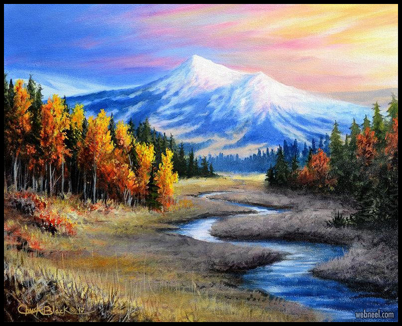 Landscape Oil Painting By Chuckblackart 2 - How To Do Landscape Oil Painting